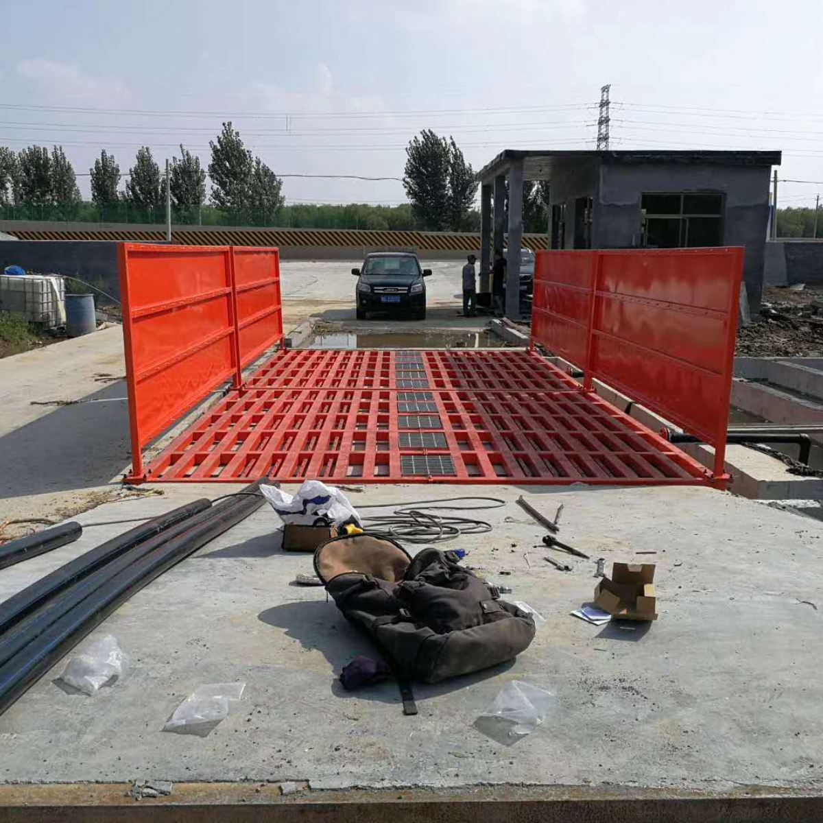 山東東營(yíng)市廣饒縣6米工程洗車(chē)臺使用視頻